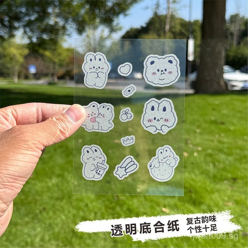 Transparent Base Paper Irregular Cartoon Stickers Photo Stickers ...