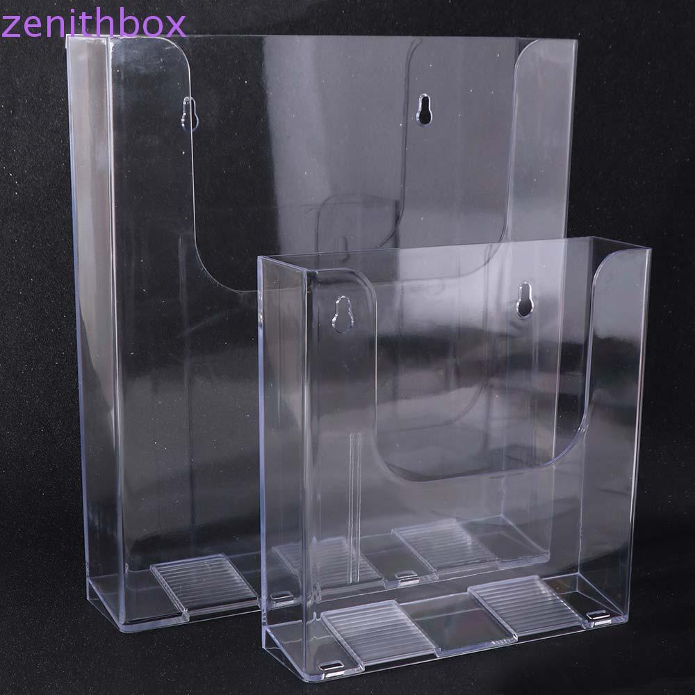 ZENITHBOX Wall-Mounted File Organizer, Transparent Single Layer Acrylic ...