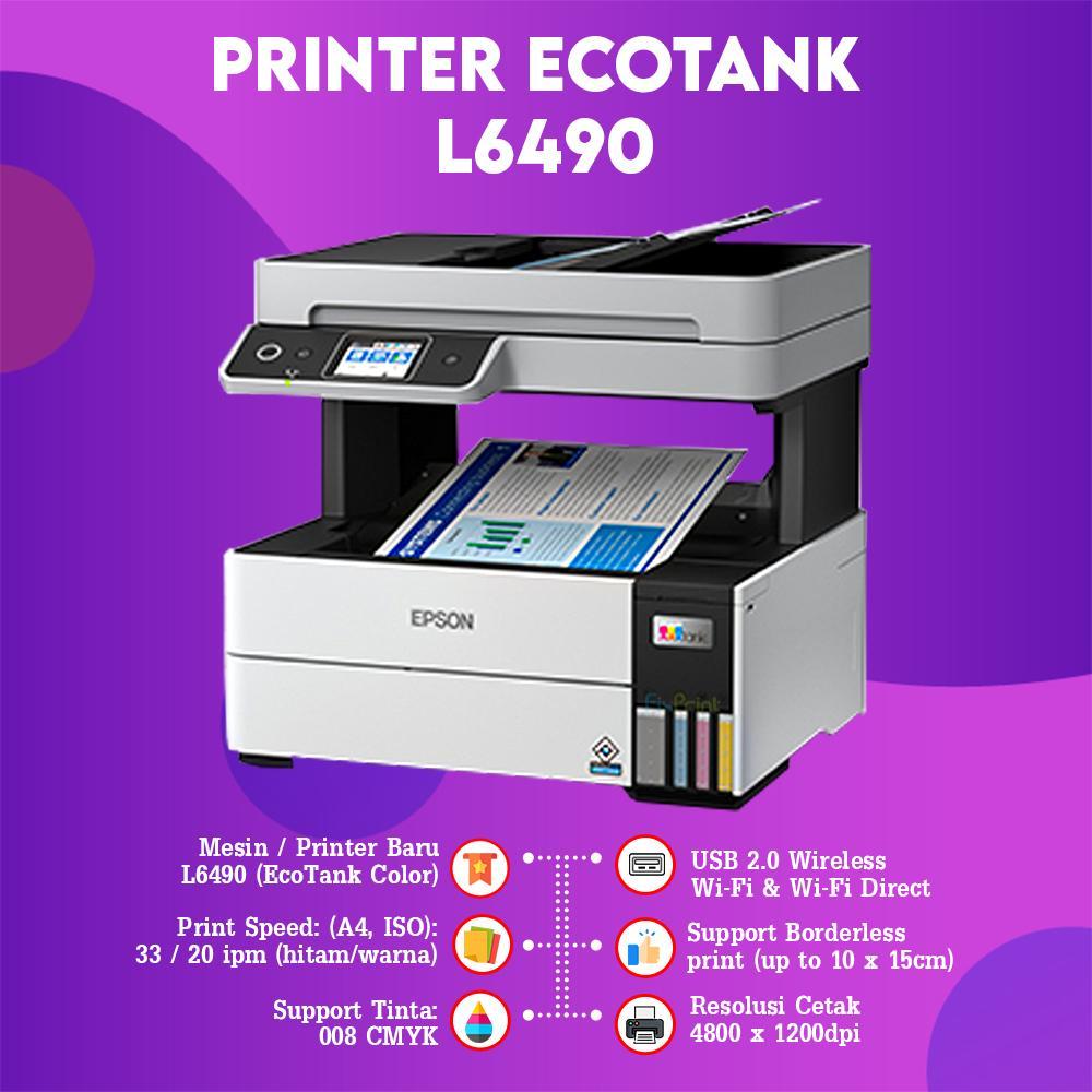 Printer Epson EcoTank L6270 L6370 A4 Wi-Fi Duplex All-in-One Ink Tank ADF L6390 L6290 - Gambar 3