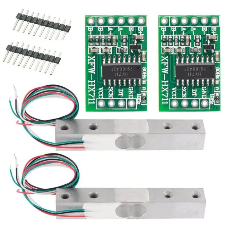2Sets Load Cell Weight Sensor Module 1/5/10/20kg with HX711 AD Weighing ...