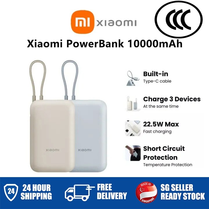 Xiaomi PowerBank 10000mAh(integrated Cable)22.5W Power Type C Fast ...