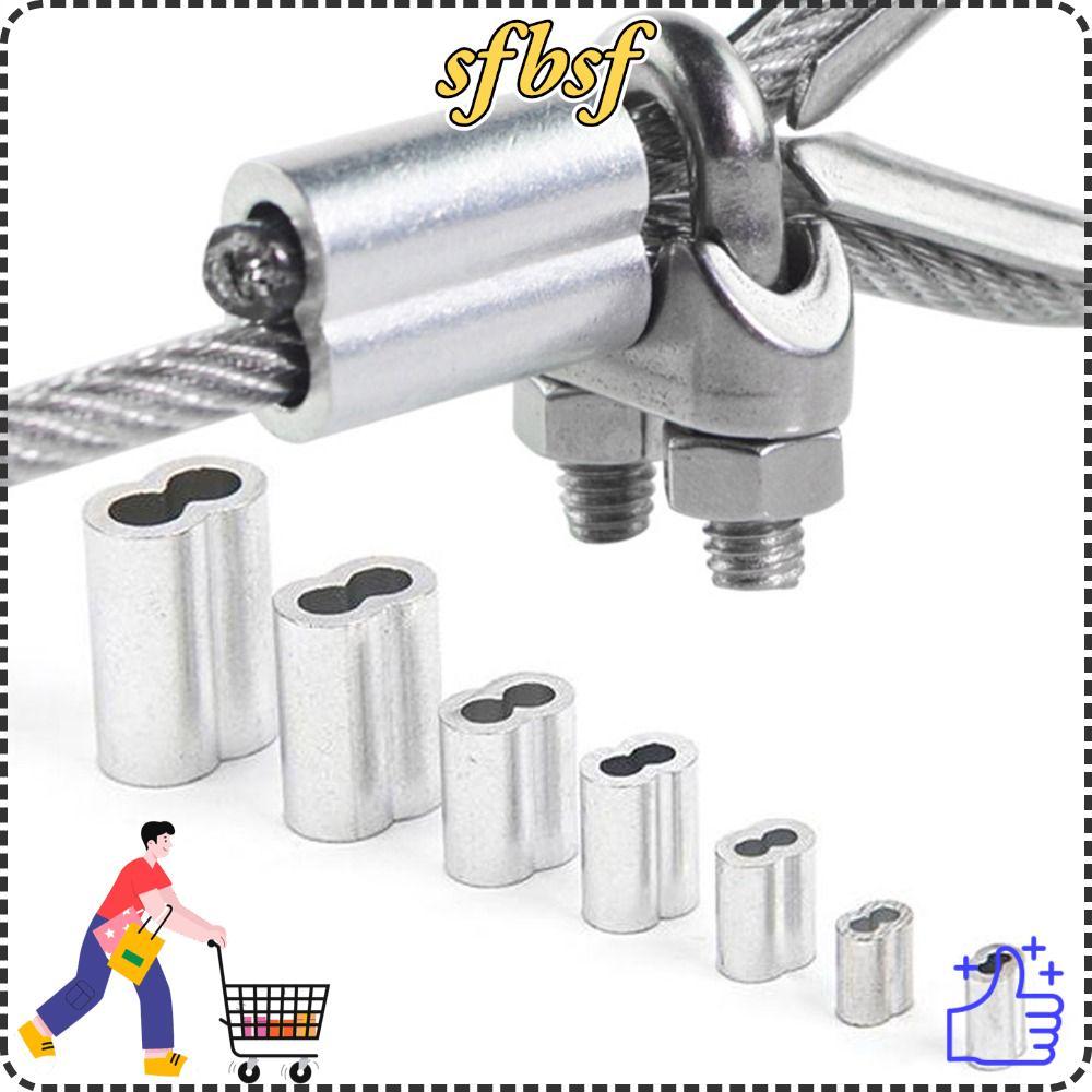 SFBSF 10-50Pcs Crimp Sleeve, Double Hole Hardware Cable Clip, 8-Shape ...