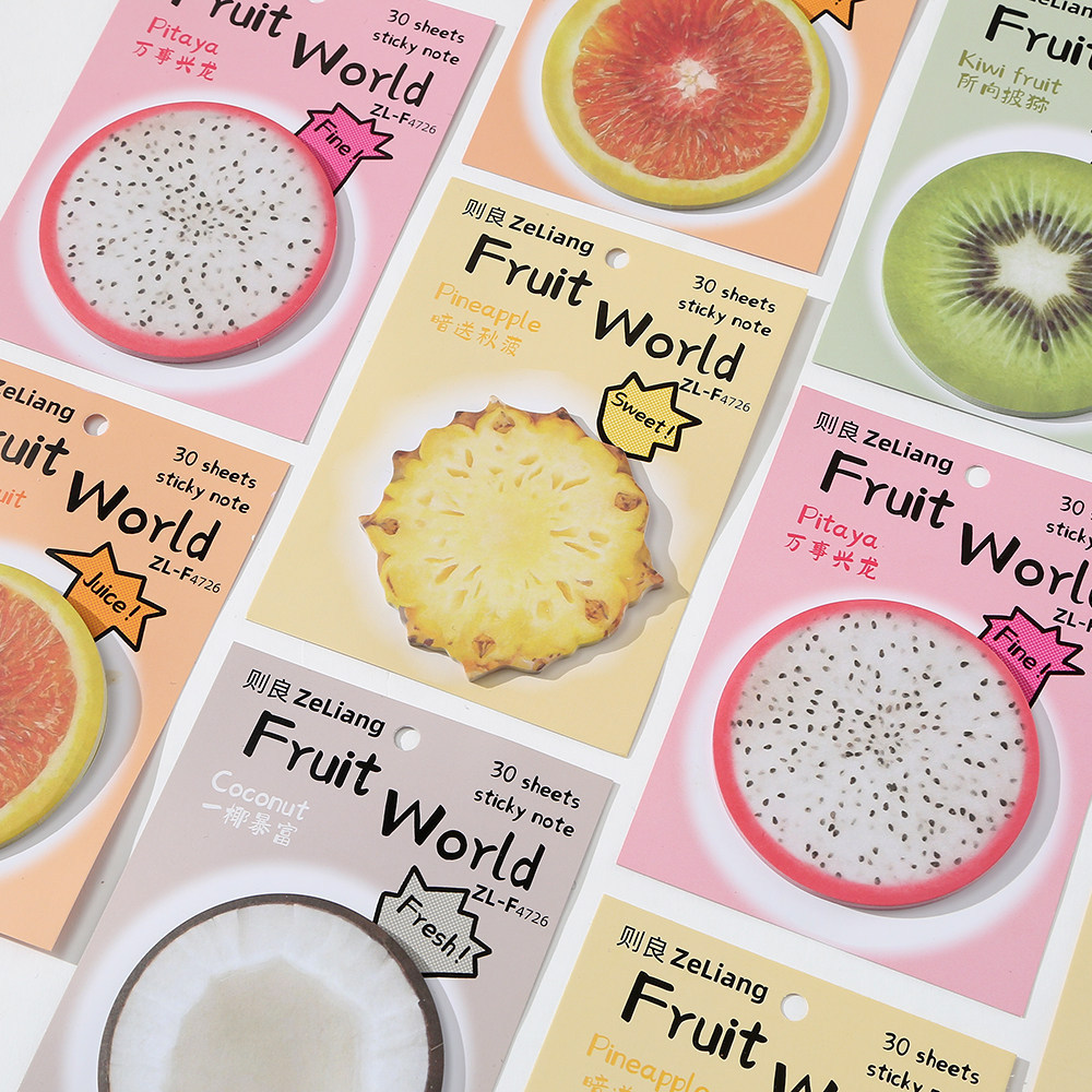 Creative Fruit Sticky Notes Cute Cartoon Sticky Note Paper Students Use ...