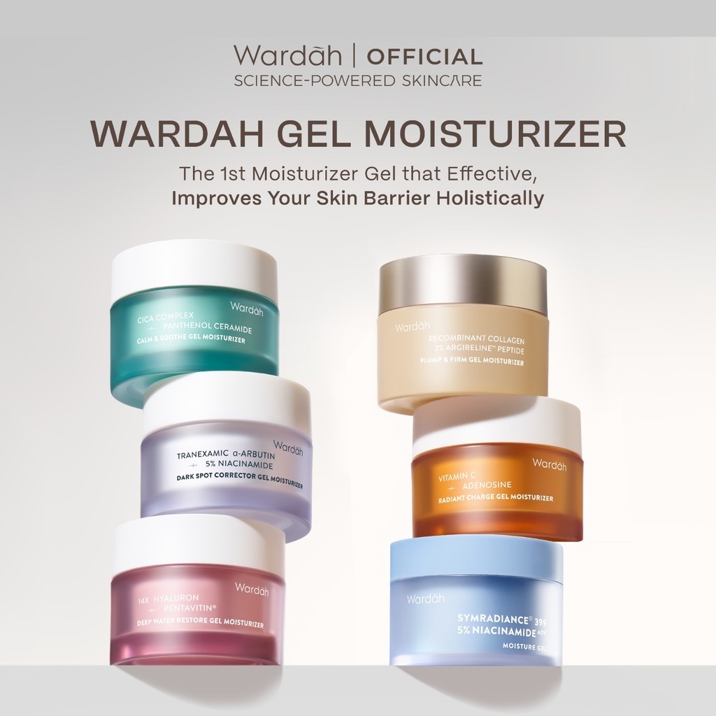 [CREATOR PICKS!] WARDAH Gel Moisturizer Series 30 g - day cream, glow moisturizer, Collagen Moist, pelembab, Tranexamic Alpha Arbutin, Symradiance, Cica Complex + Panthenol Ceramide, 14X Hyaluronic + Pentavitin, Vitamin C + Adenosine - Skincare - Gambar 2