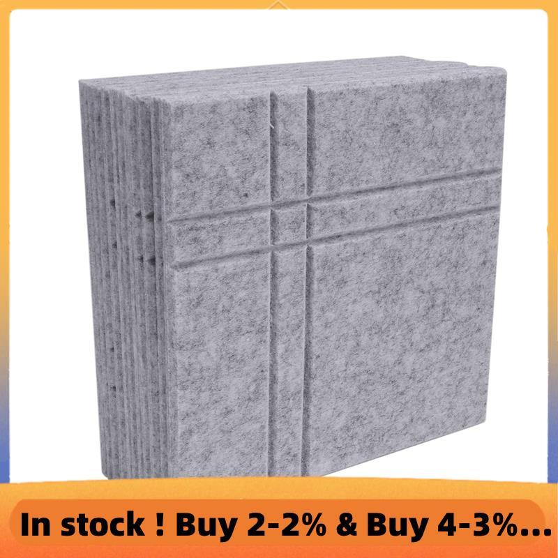 12Pcs Acoustic Panels Shaped Texture Sound Proof Padding,12X12X0 ...