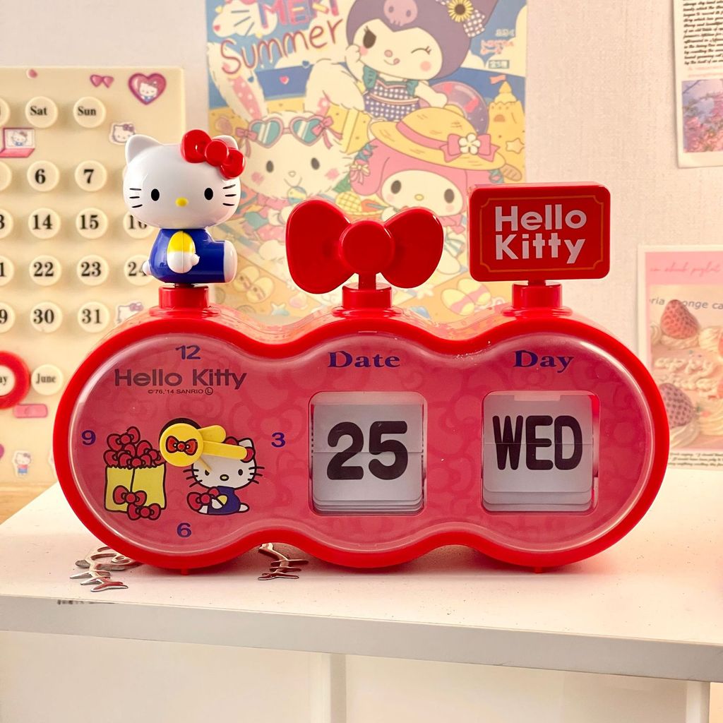 Hello Kitty Hello Kitty Alarm Clock Desktop Small Clock Calendar ...