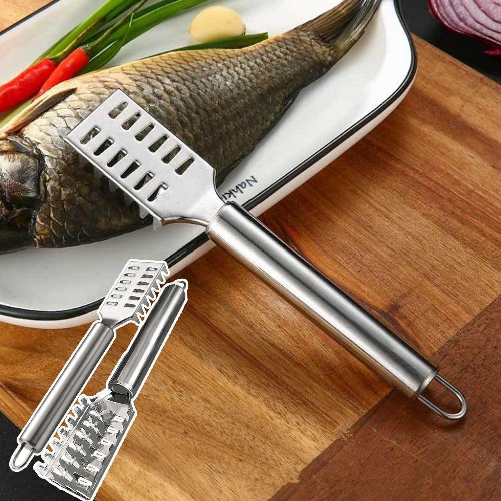 LIGHTHEARTED Fish Scale Remover, Stainless Steel Cleaning Fish Scales ...