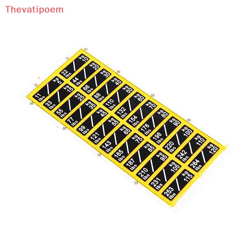[Thevatipoem] 1sheet Weight Stier Labels for Gym Equipment Accessories ...