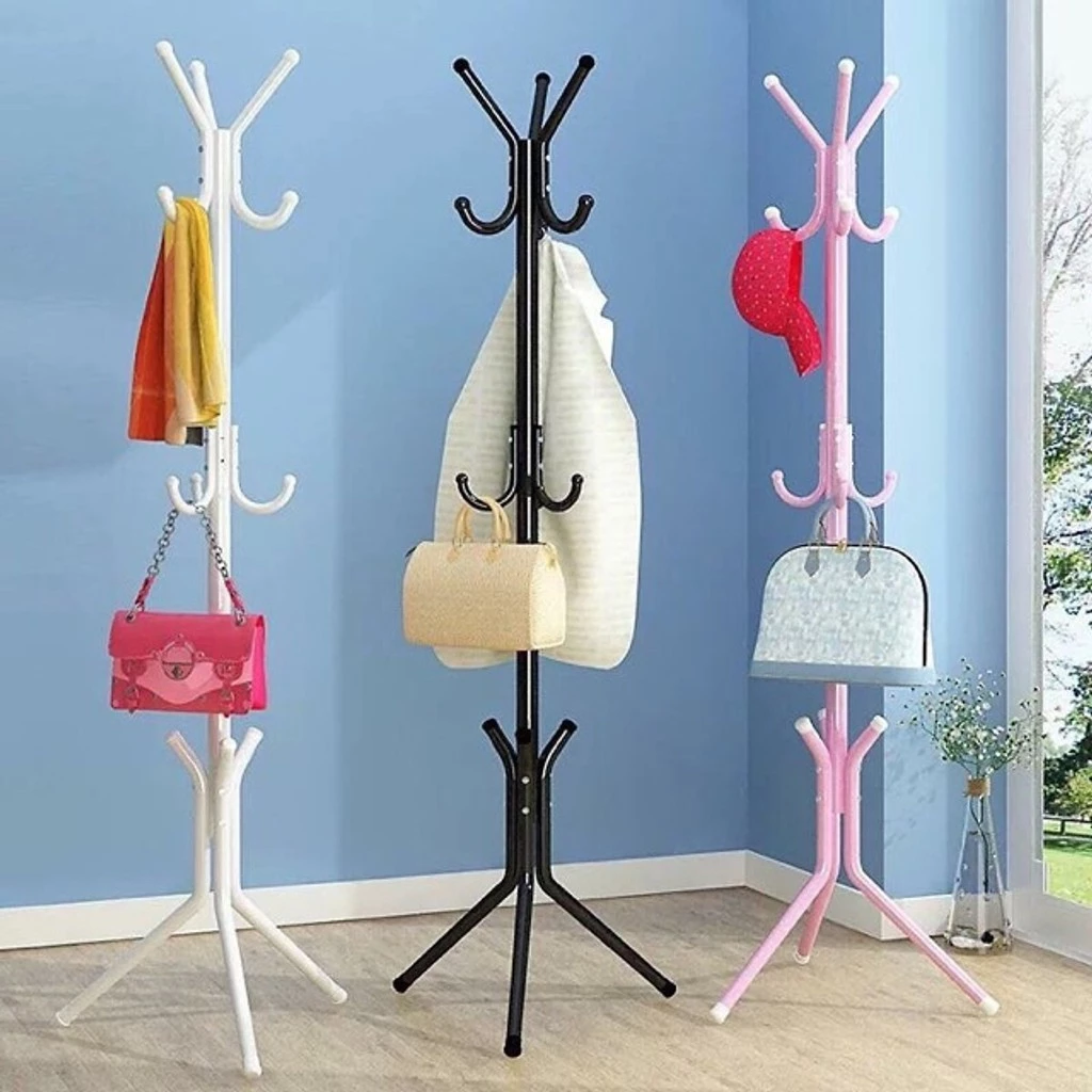 GANTUNGAN BERDIRI STAND HANGER MULTIFUNGSI TEMPAT TAS/TOPI/BAJU - Gambar 4