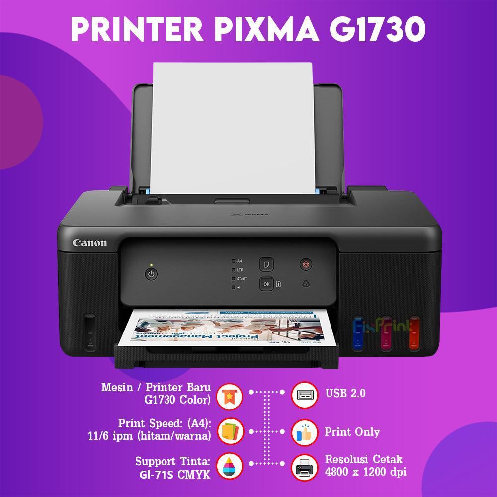 Printer Canon PIXMA G1010 G1730 G1737 Print Only New With Original Ink Bergaransi New / E470 All In One WiFi - Gambar 3