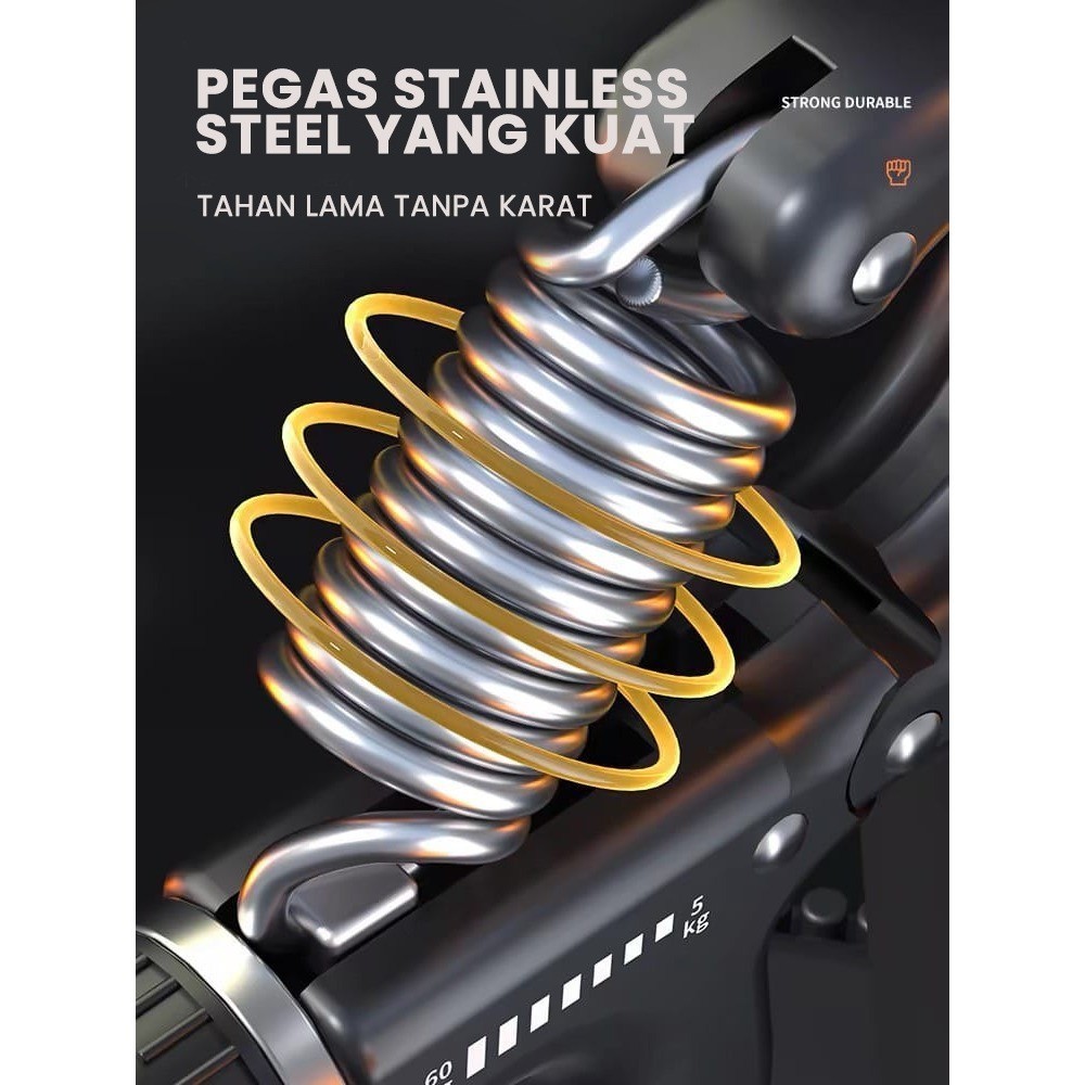 Alat Latihan Otot Tangan Handgrip Adjustable 5–60 Kg Ergonomis Anti Slip untuk Latihan Kekuatan Tangan Lengan - Gambar 2