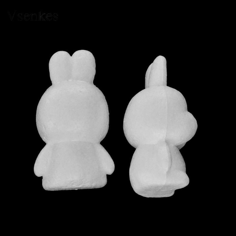 [Vsenkes] 2pcs Rabbit Shaped Styrofoam Foam Ornaments for DIY Modelling ...