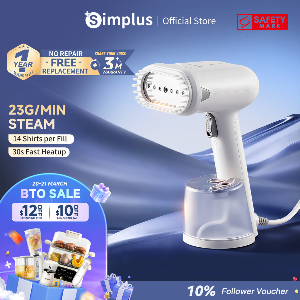 Simplus Handheld Garment Steamer丨290ml Water Tank丨1200W Power丨30s Quick ...