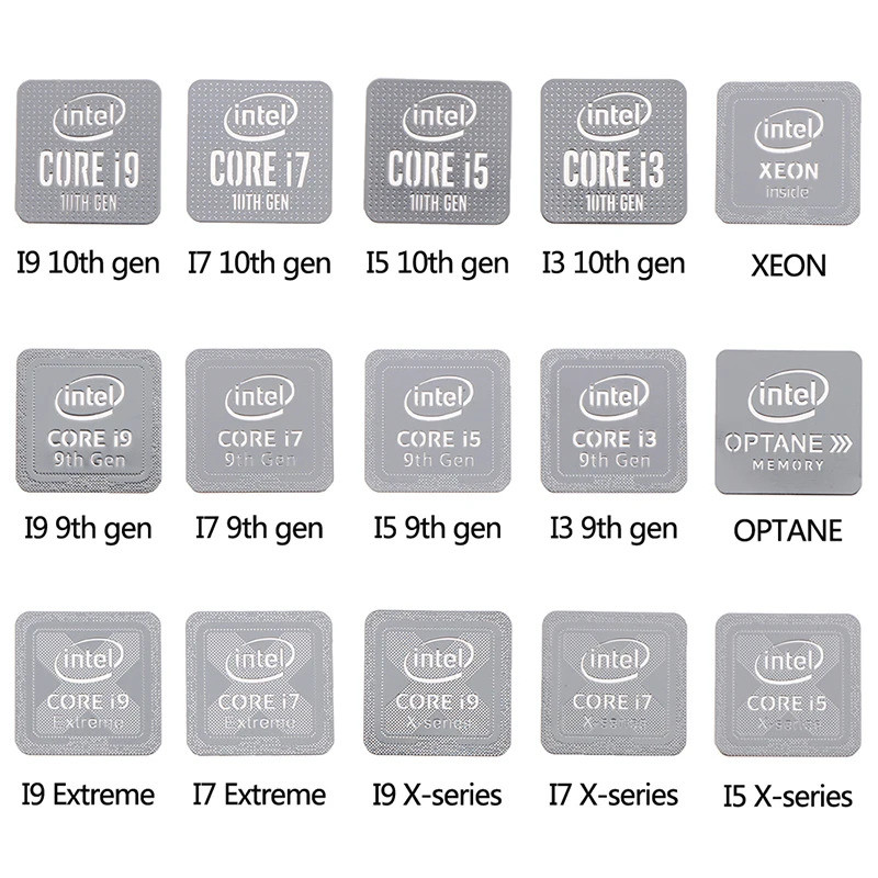 Trending Now 10th Generation Intel Core I9 I7 I5 I3 Cpu Metal Sticker ...