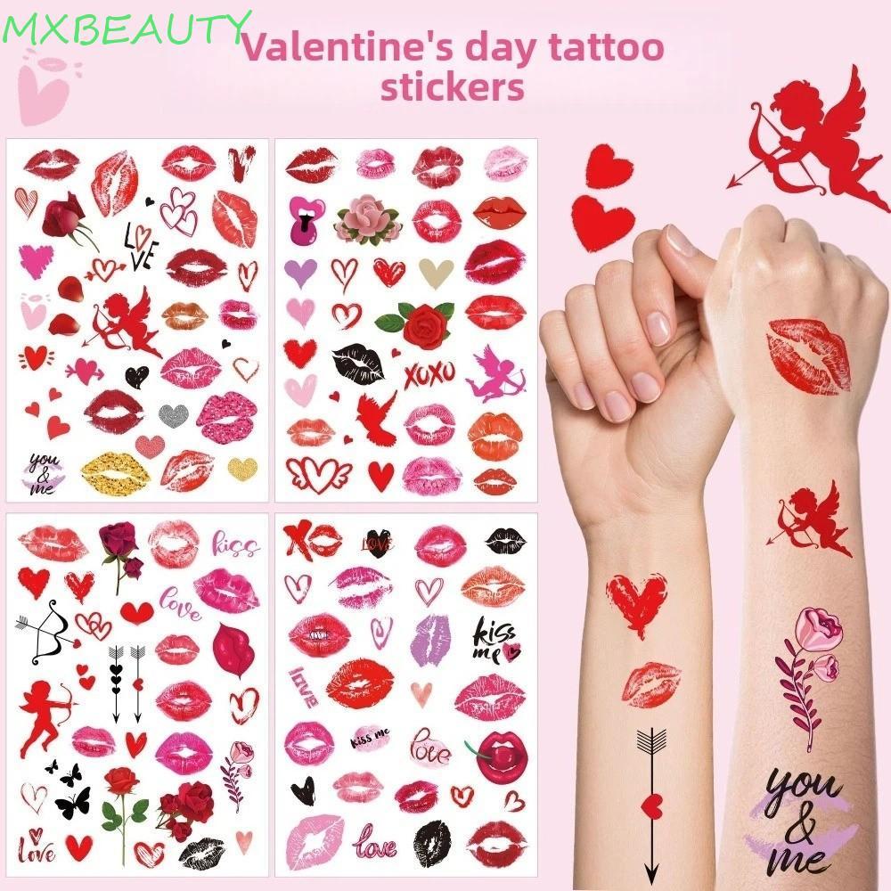 MXBEAUTY1 Valentine Day Kiss Lip Stickers, Waterproof Disposable Lips ...