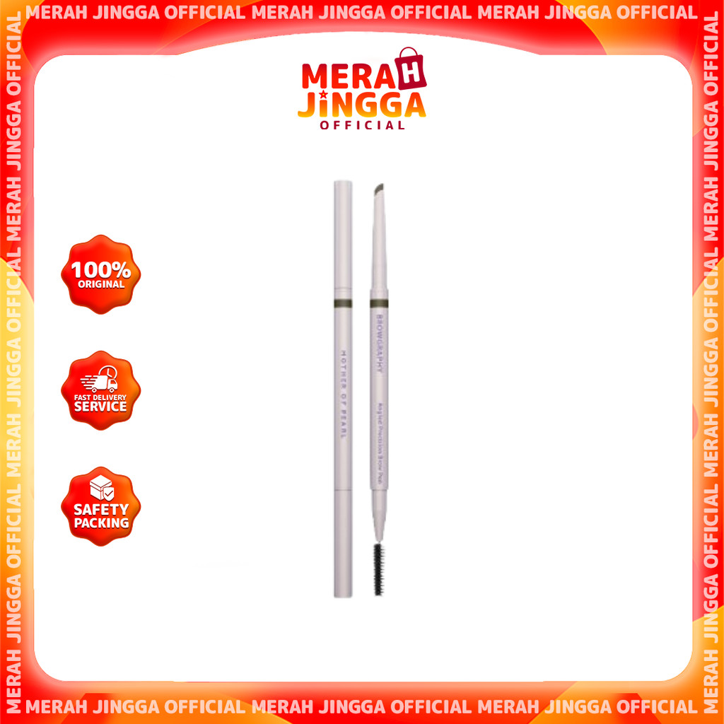 MOP Browgraphy Angled Precision Brow Pen Tahan Air / Merah Jingga Official