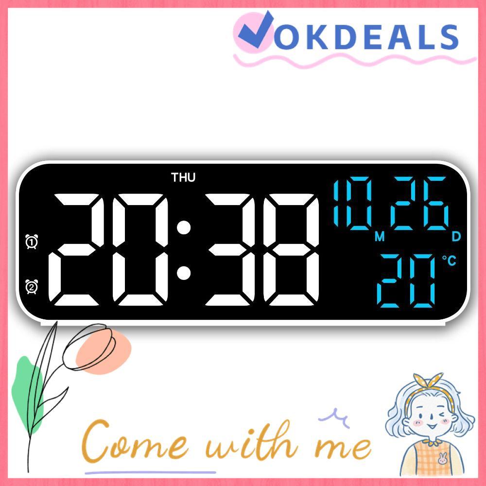 OKDEALS Electronic Clock, Backlight Multi-functional Digital LED Clocks ...