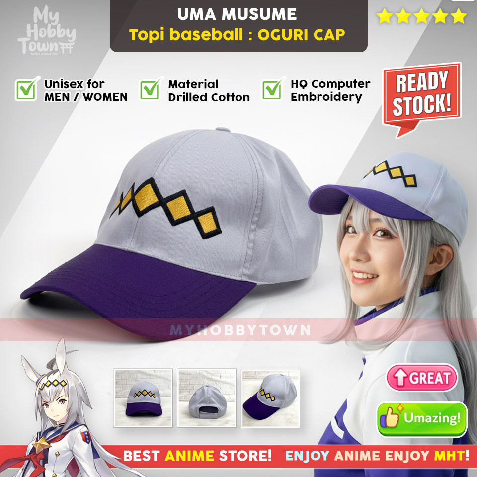 Anime Cosplay Hat Oguri Cap Uma Musume Hat Baseball Cap | Shopee Singapore