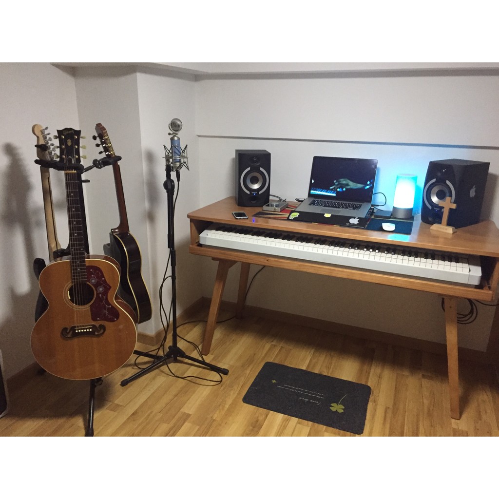 88Key Electric Steel Solid Wood Workbench midi Music Studio Desk with ...