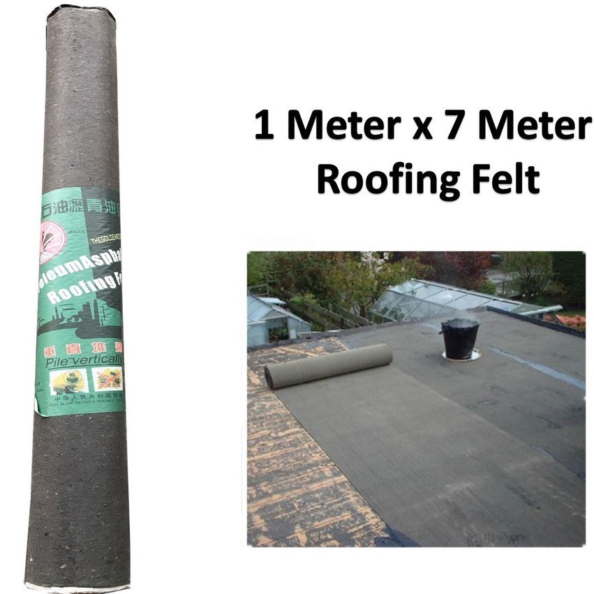 1M X 7M Waterproof Roofing Felt Underground Protection House black ...