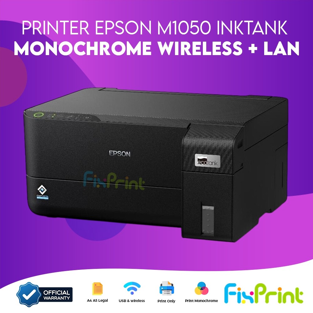 Printer Epson M2050 Print Scan Copy ADF M1050 LAN + Wireless Monochrome Print Ony Garansi Resmi - Gambar 2