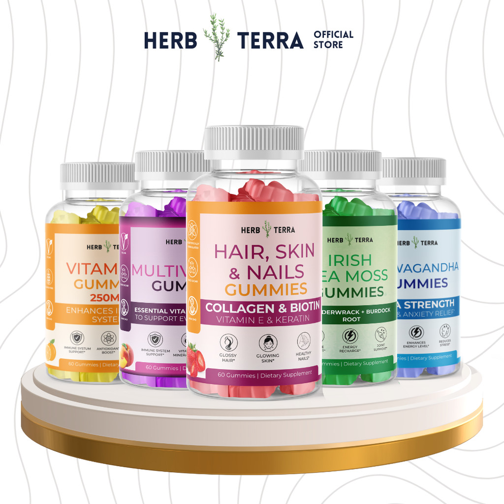 Herb Terra Gummy Supplements for Immune Support, Stress Relief, and ...