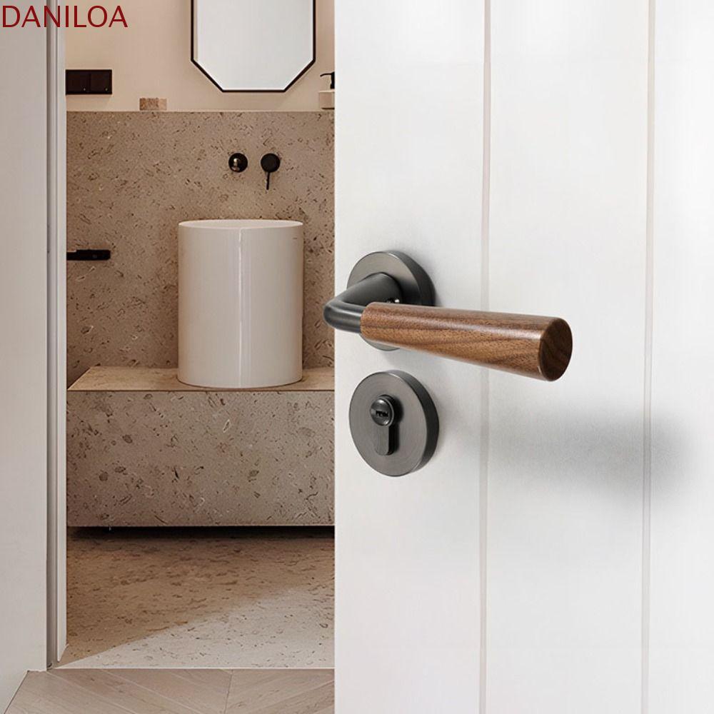 DANILOA Door Lock, Aluminum Alloy Wood Grain Magnetic Lock, Safety ...