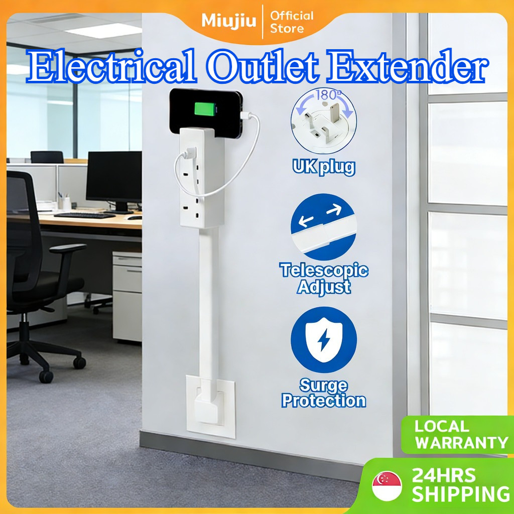 SG Plug Electrical Outlet Extender with USB AC Outlets Extends Rotates ...