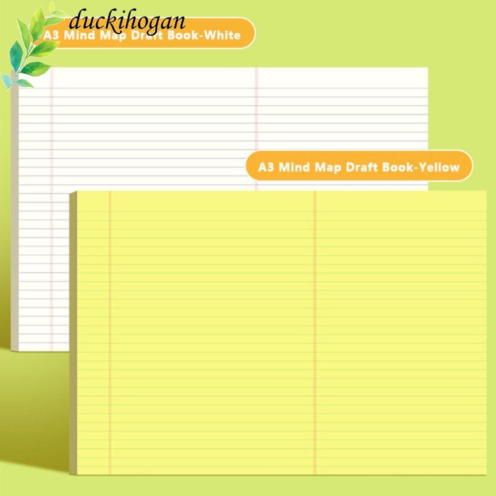 DUCKIHOGAN 50sheets A3 Notebook, Students Writing A3 Draft Paper, Multi ...