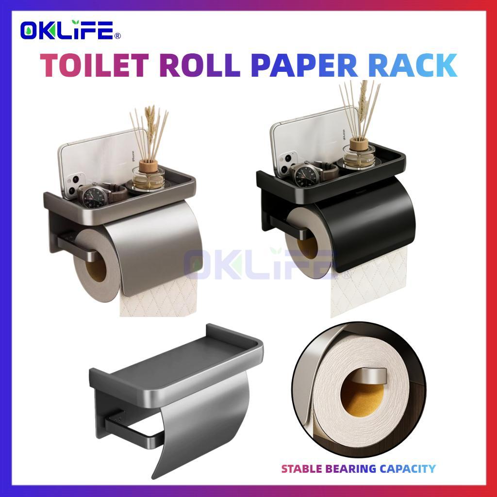 Toilet paper holder with shelf Bathroom tissue holder Waterproof toilet paper holder