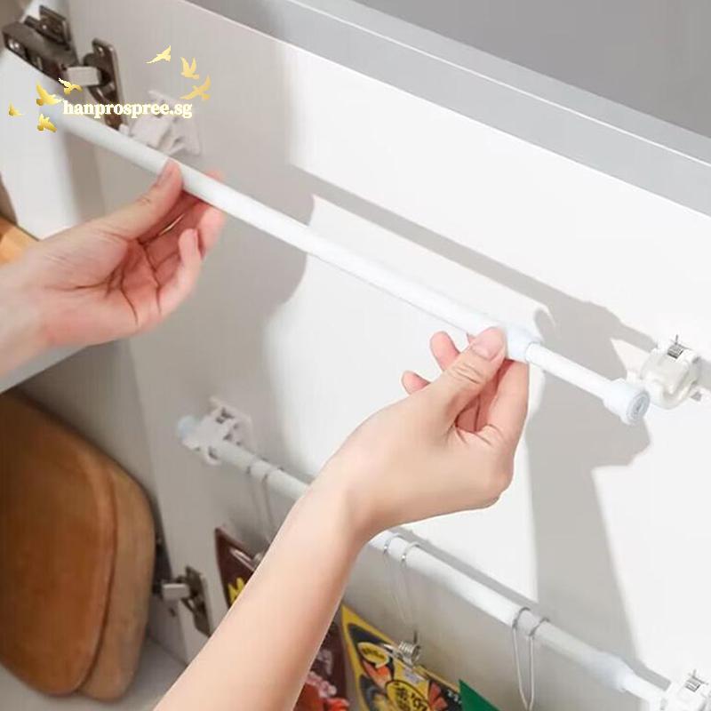 [Han-t] 30-90cm Adjustable Curtain Rod Spring Loaded Extendable ...