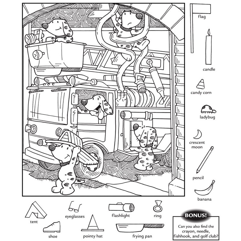 Hidden Pictures - Find and COLOR Hidden objects in COLOR LAND COLORING ...