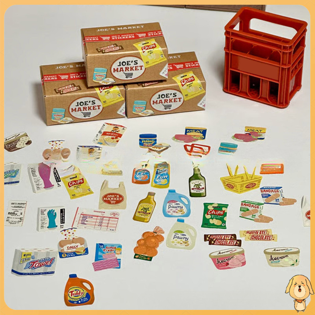 {BIG} Assorted Design Sticker Sheets Delivery Box Sticker Set Miniature ...