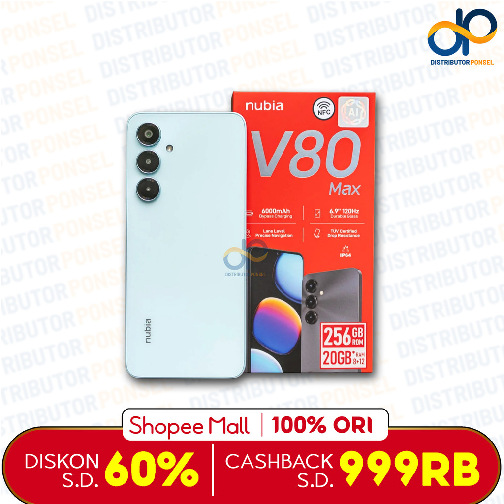 ZTE Nubia V80 Max NFC 8/128GB V 80 Garansi Resmi Not Hot 50 Pro V70 V 70