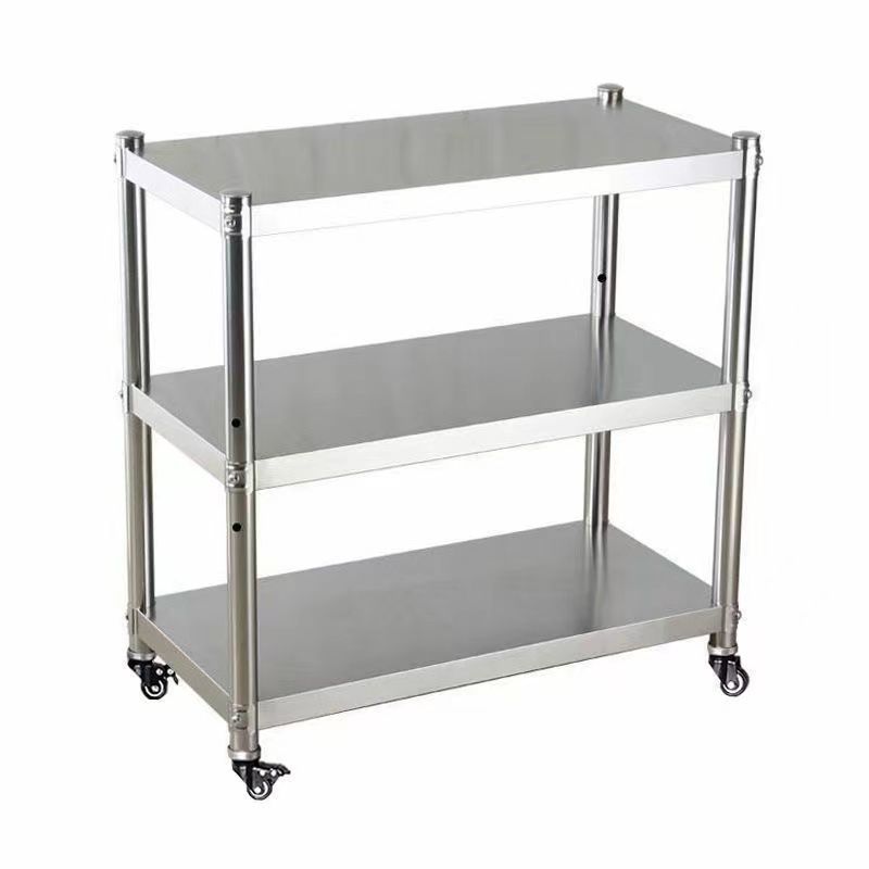 [in stock] Thickened stainless steel kitchen rack with wheels ...