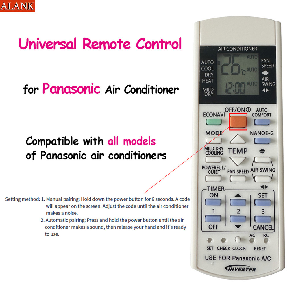 ALANK Panasonic Universal Air Conditioner Remote Control New Style ...