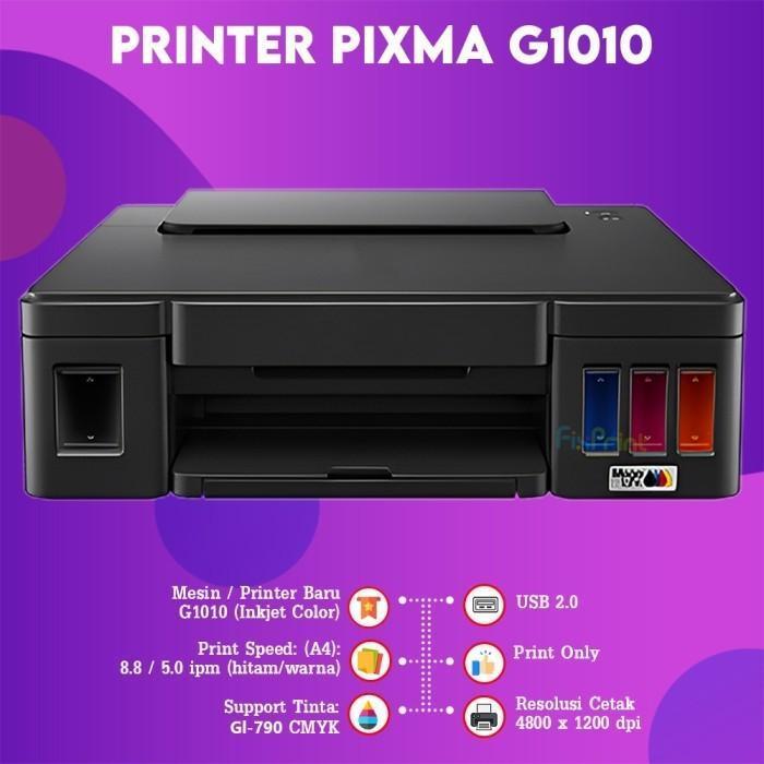 Printer Canon Ink Tank G1730 G1010 Print Only New Plus Tinta Original Bergaransi Resmi / Printer E470 All In One WiFi - Gambar 3