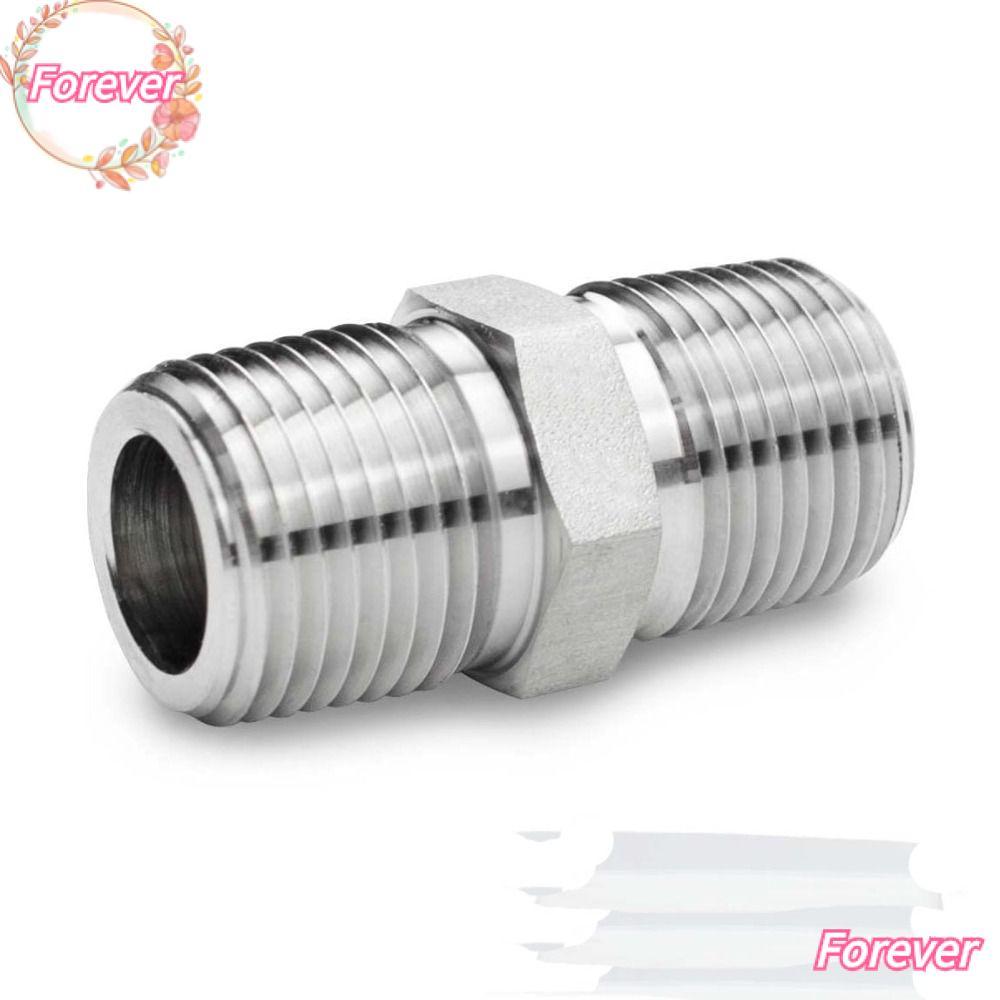 FOREVER Pipe Fittings, Male Threaded Silver Forging Hex Nipple, Durable ...