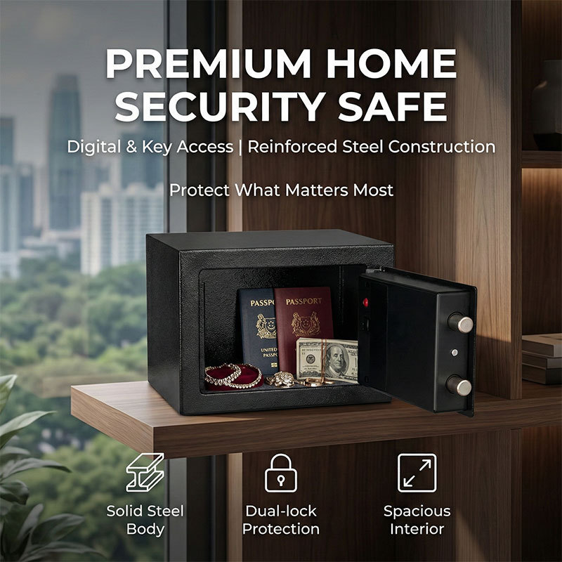Premium Digital Safe Box - Fire Resistant / Thick Bolt Lock /Security ...