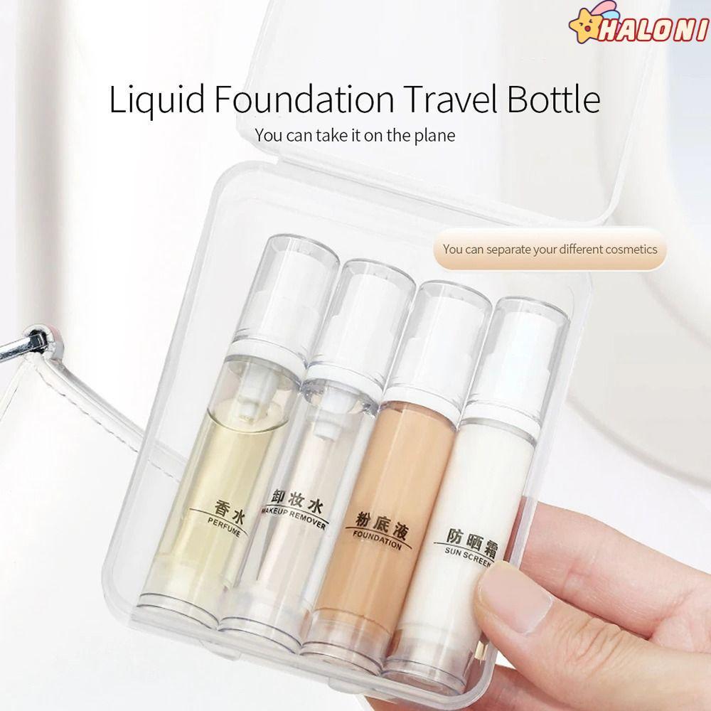HALONI 3/4Pcs Lotion Sprayer Bottle, Press Pump Travel Refillable ...