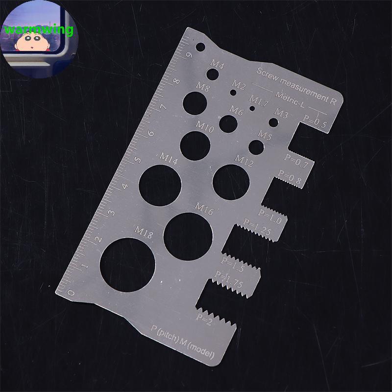 Warmwing Durabler Stainless Steel Ruler Screw Measuring Ruler Precise ...