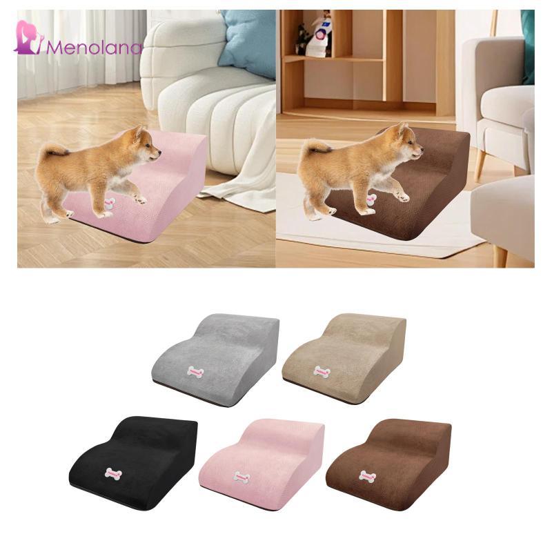 [Menolana] Folding Dog Stairs Two Tier Non Slip Ladder for Small Pets ...