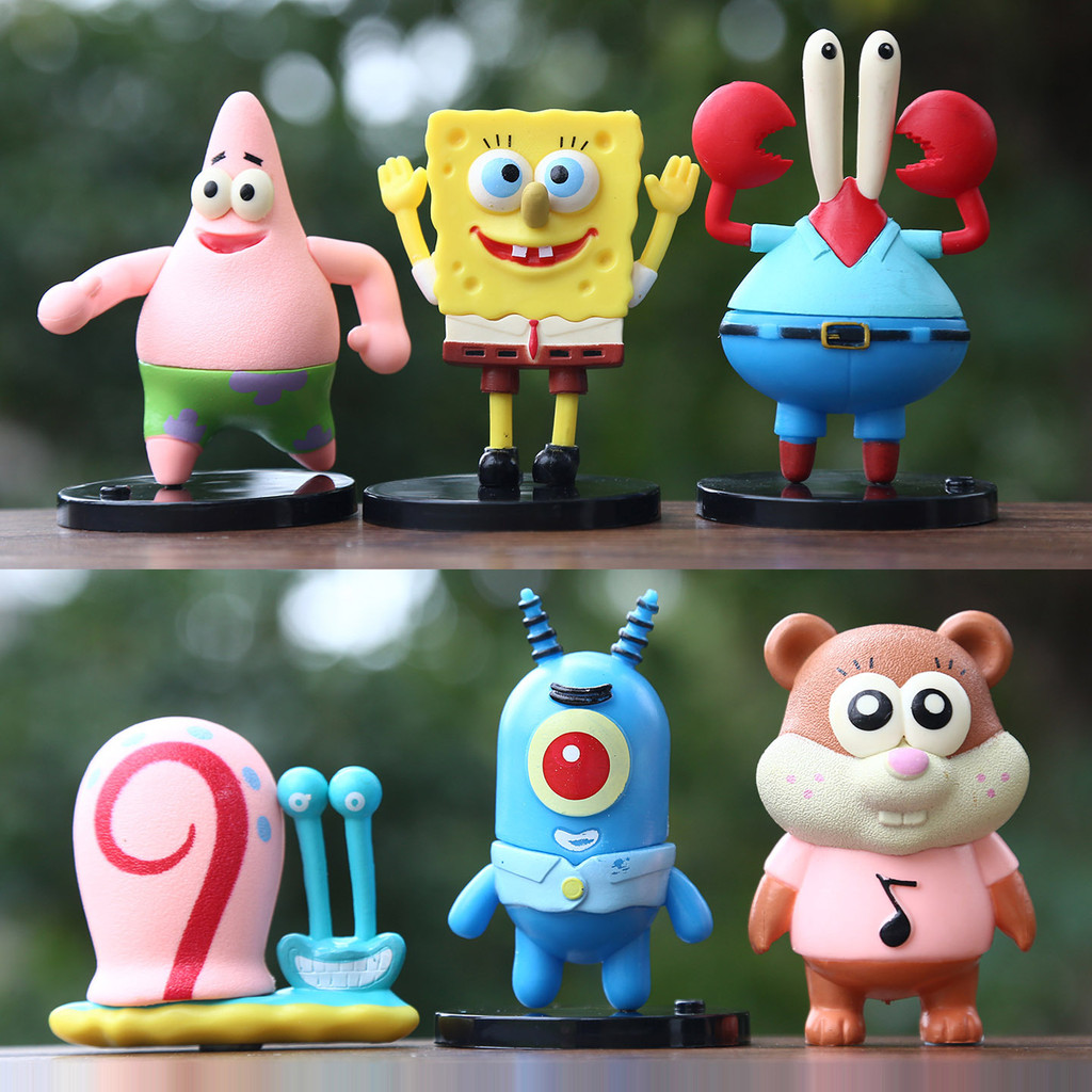 SpongeBob SquarePants 6pcs/set & 7pcs/set PVC Figure Model Toy | Shopee ...