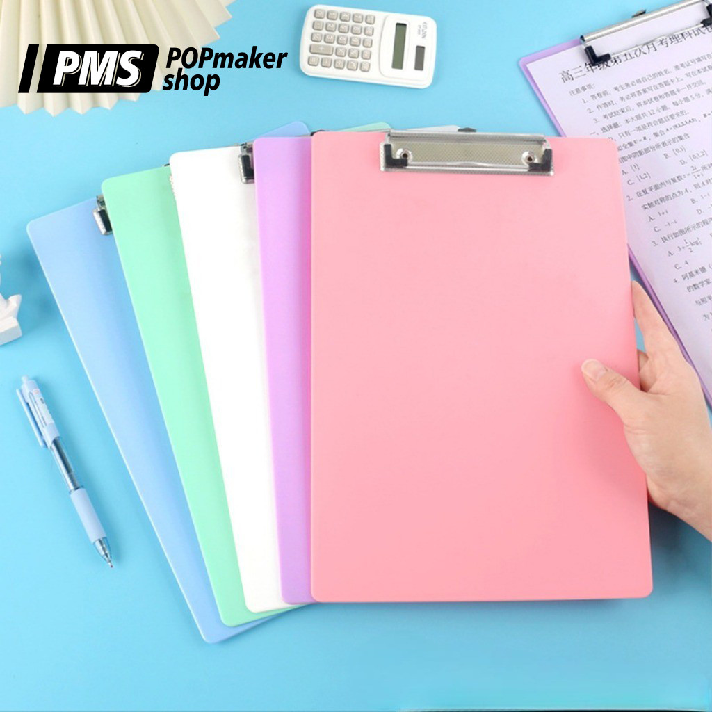 POPmaker Papan Jalan A4 Plastik Pastel Praktis