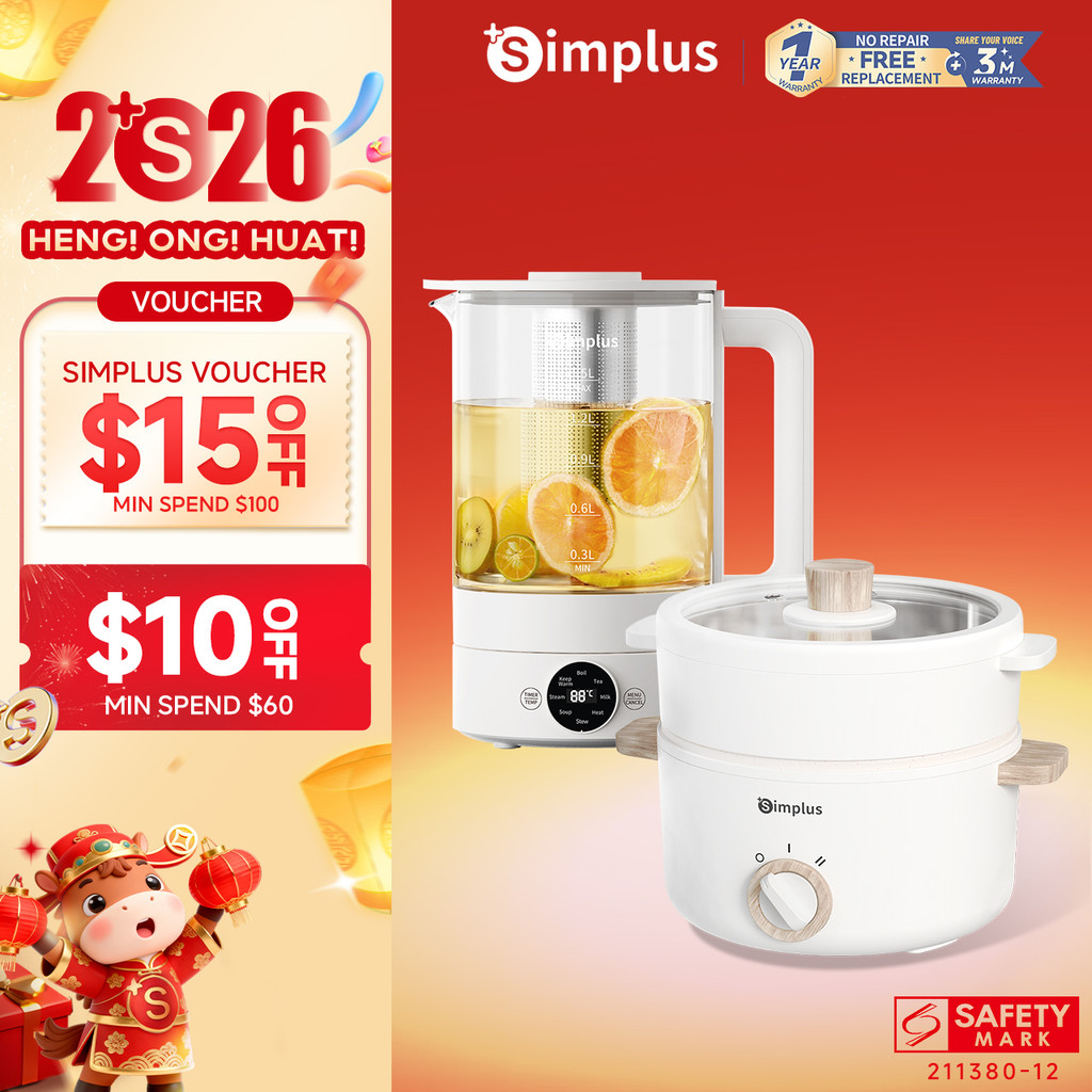 Simplus Multi Cooker + Health Pot 多功能锅 养生壶 | Shopee Singapore
