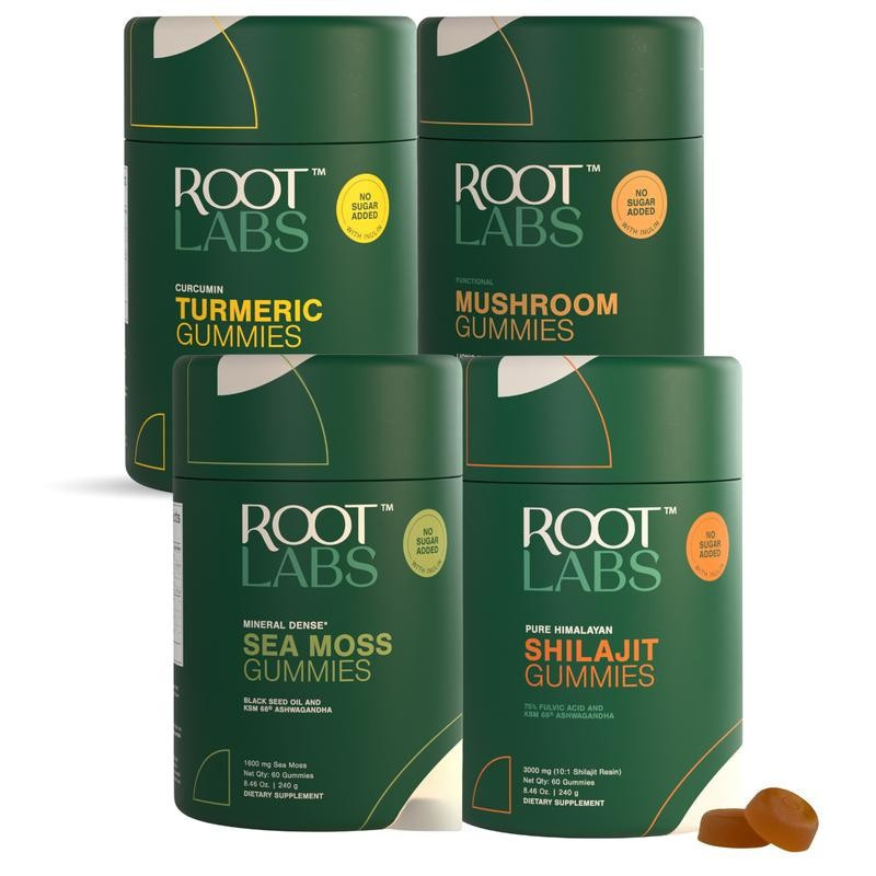 Root Labs Ultimate Gummy Pack | Shilajit, KSM 66 Ashwagandha, Sea moss ...