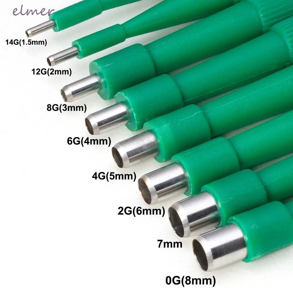 ELMER Body Piercing Tool, Stainless Steel Ear Stud Dermal Puncher ...