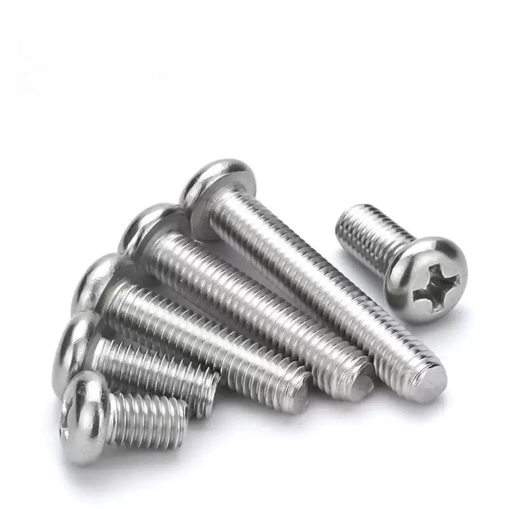 304 Stainless Steel Round Head Screw Phillips Plate Head Machine Wire ...
