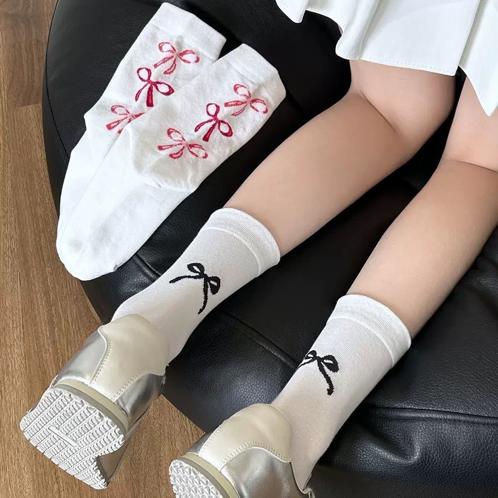 POPmaker Kaos Kaki Panjang Spandex Pita Lucu Nyaman - Gambar 3