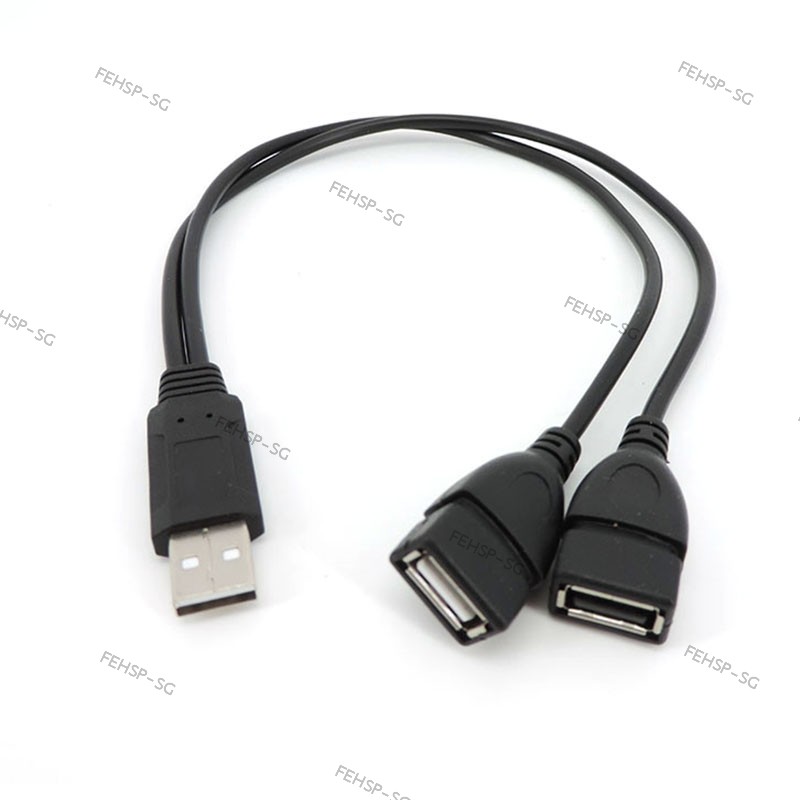 1 usb 2.0 male to 2 way usb female OTG splitter power data adapter DC ...